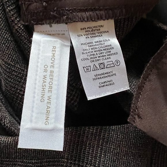 EUC LOFT brown plaid slim fit pants size 14 - Picture 9 of 14